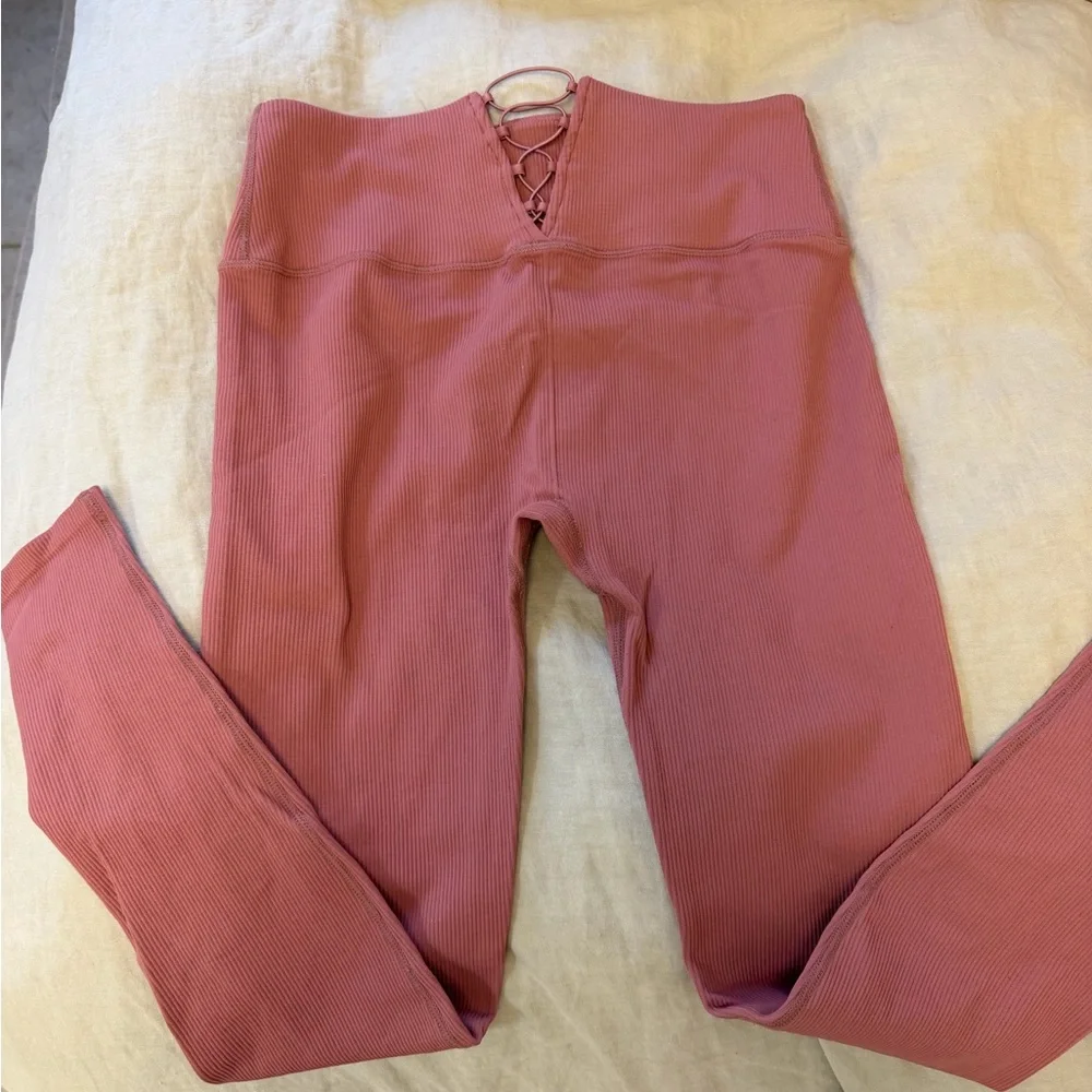 Fabletics Pink High-Waisted Leggings - Picture 5 of 7